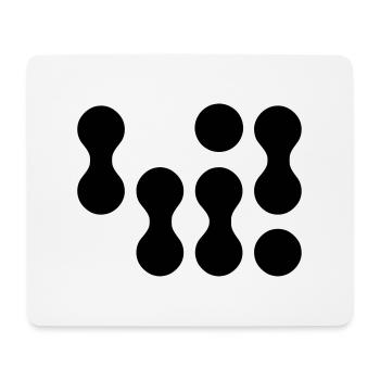 42 (weißer Text) EPS - Mousepad (Querformat) - Weiß - Vorne
