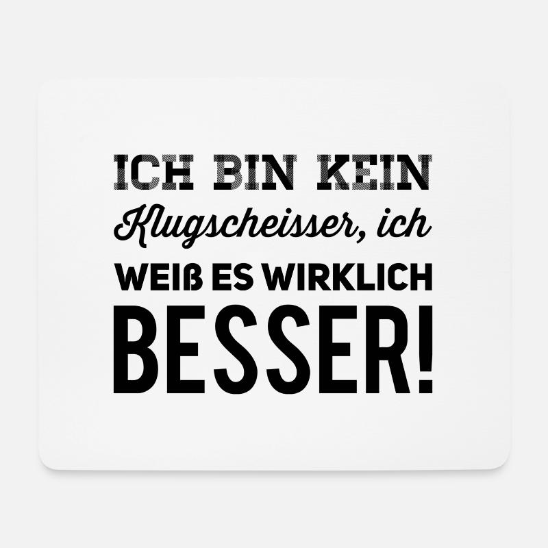 ich bin kein Klugscheisser - Mousepad (Querformat) - Weiß