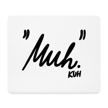 "Muh" - Mousepad (Querformat) - Weiß - Vorne
