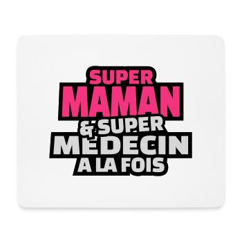 super maman et super médecin à la fois - Tapis de souris (format paysage) - blanc - Devant