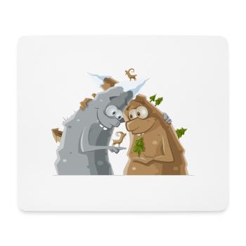 VL123_Berge_4c - Mousepad (Querformat) - Weiß - Vorne