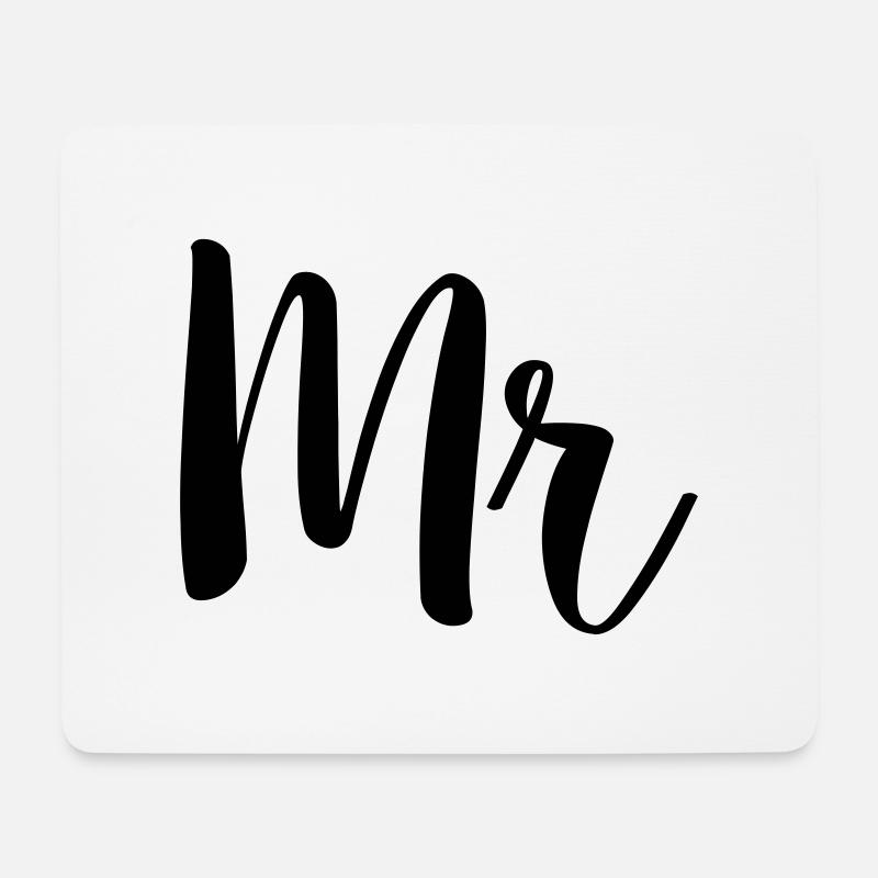 mr simple - Mousepad (Querformat) - Weiß