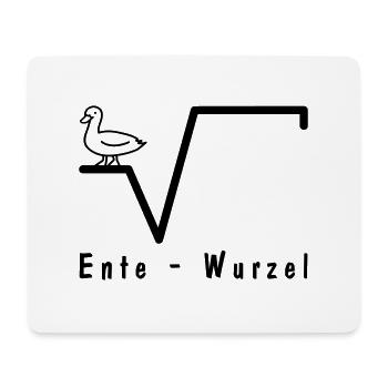 Mathe Ente Wurzel Schule, Uni Witze Text - Mousepad (Querformat) - Weiß - Vorne