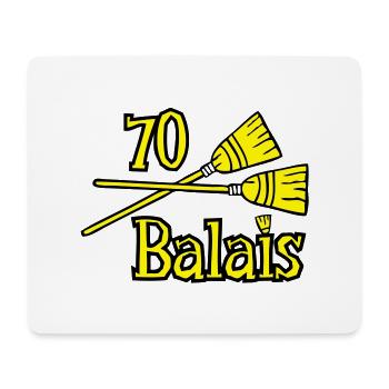 70 Jahre Besen - Mousepad (Querformat) - Weiß - Vorne
