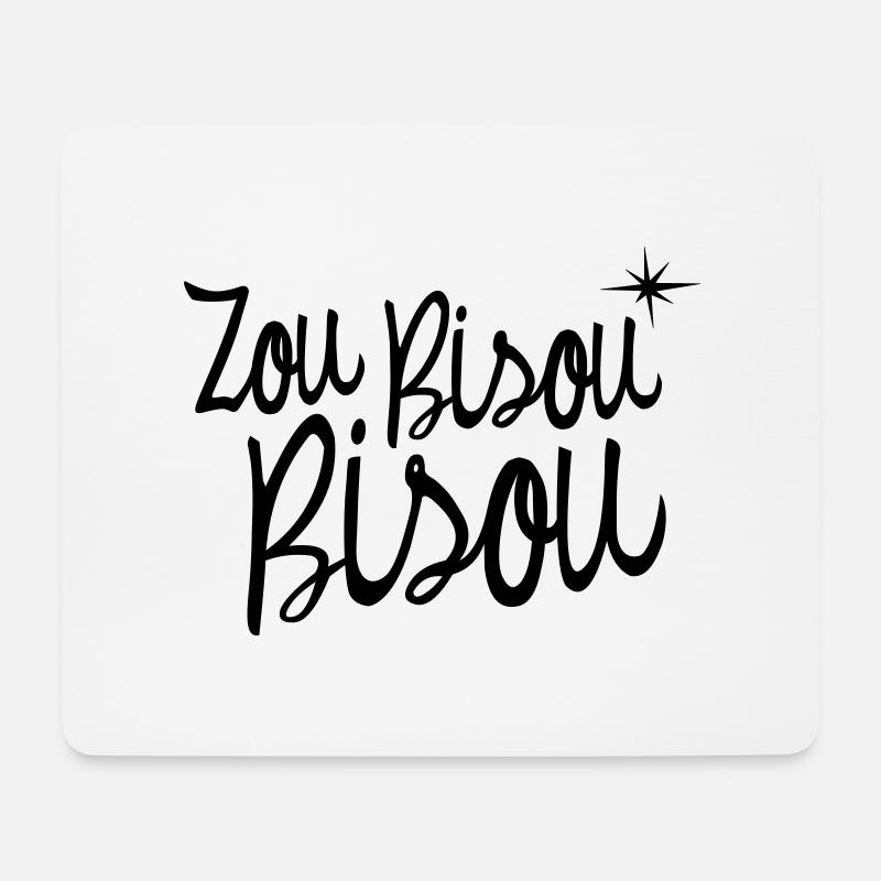 Zou Bisou Bisou - Mouse Pad (horizontal) - white