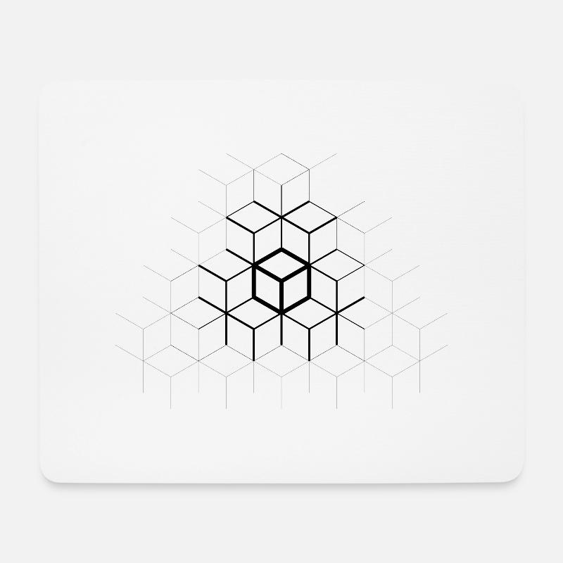 CUBES - Mousepad (Querformat) - Weiß
