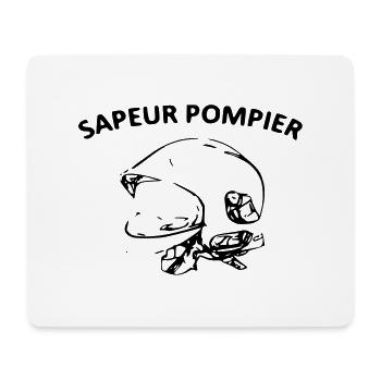 sapeur pompier casque F1 - Tapis de souris (format paysage) - blanc - Devant
