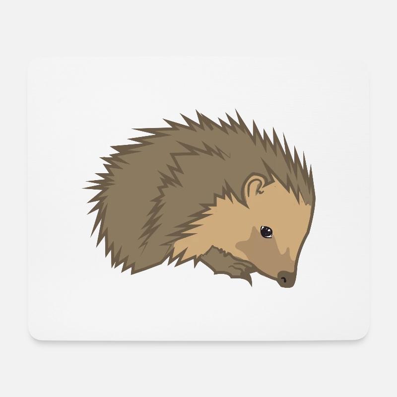 Igel - Mousepad (Querformat) - Weiß