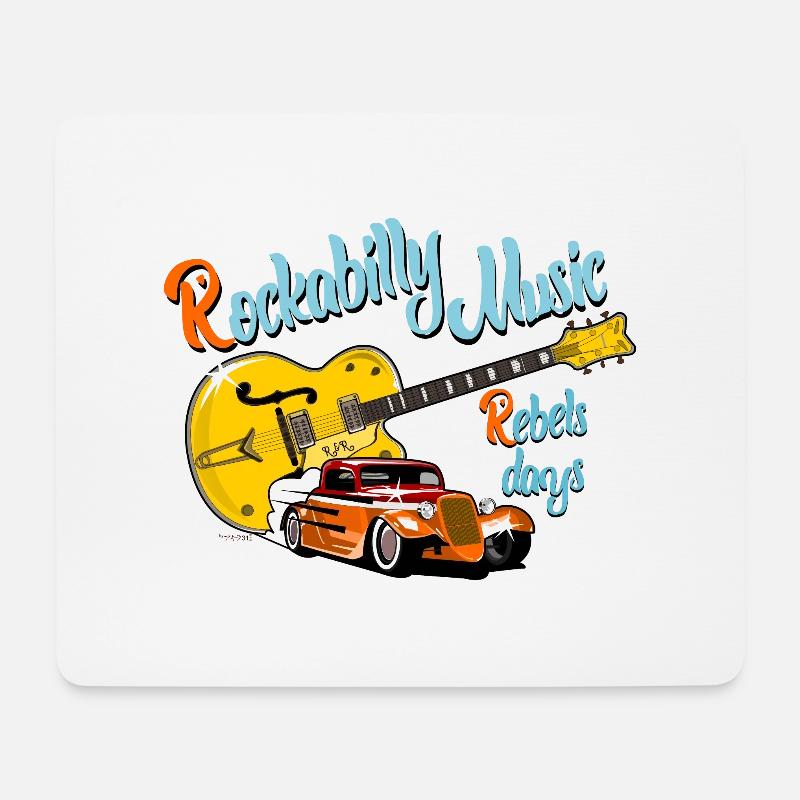 Rockabilly - Mousepad (Querformat) - Weiß