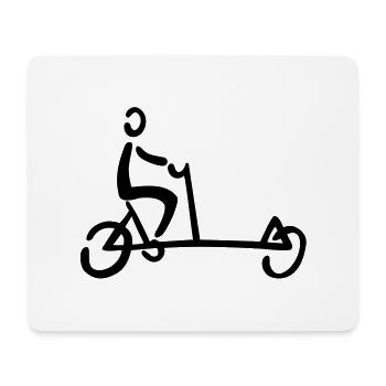 Lastenrad - Mousepad (Querformat) - Weiß - Vorne