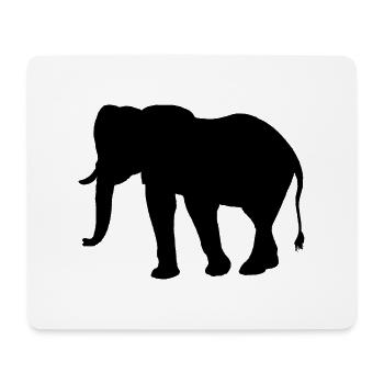 éléphant - Tapis de souris (format paysage) - blanc - Devant