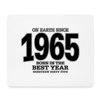 Sur la Terre depuis 1965 (noir) - Tapis de souris (format paysage) - blanc - Devant