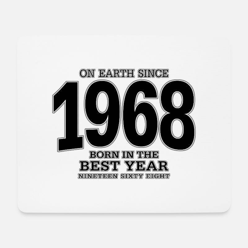 On Earth since 1968 (black) - Mousepad (Querformat) - Weiß