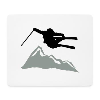 ski jump i mountain - Mousepad (Querformat) - Weiß - Vorne