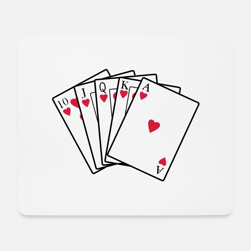 Royal Flush - Mouse Pad (horizontal) - white