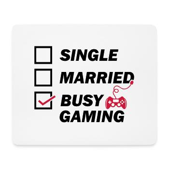 Busy Gaming - Mouse Pad (horizontal) - white - Front