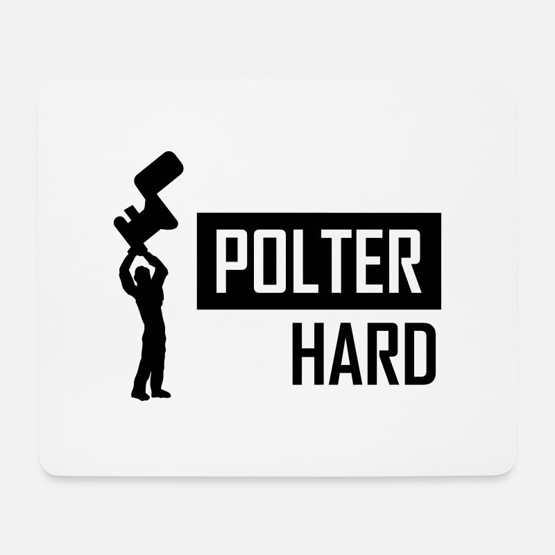 polter hard - Tapis de souris (format paysage) - blanc