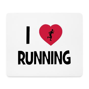 I Love Running - Mouse Pad (horizontal) - white - Front