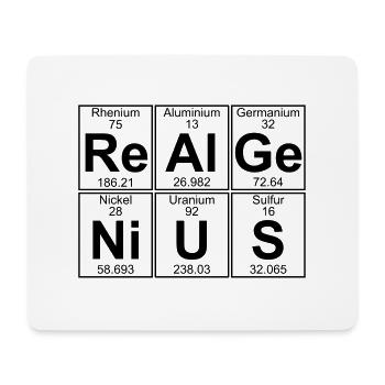 Re-Al-Ge-Ni-U-S (real genius) - Full - Tapis de souris (format paysage) - blanc - Devant
