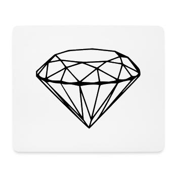 Diamant - Tapis de souris (format paysage) - blanc - Devant