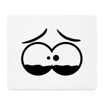 Sad Comic Face - Mouse Pad (horizontal) - white - Front