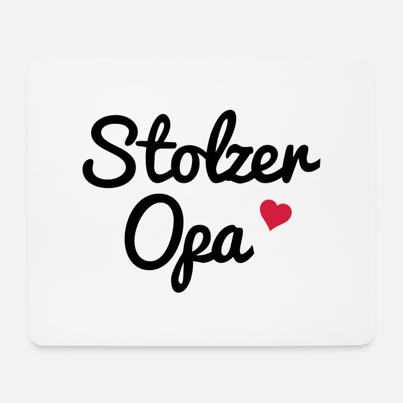 Stolzer Opa - Mousepad (Querformat) - Weiß