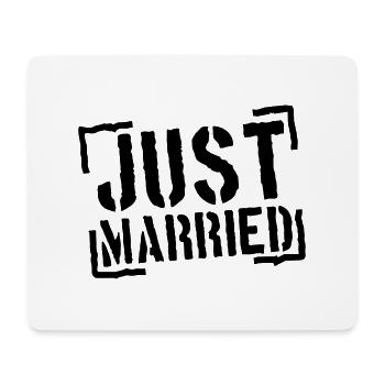 Just Married Stamp Design - Tapis de souris (format paysage) - blanc - Devant