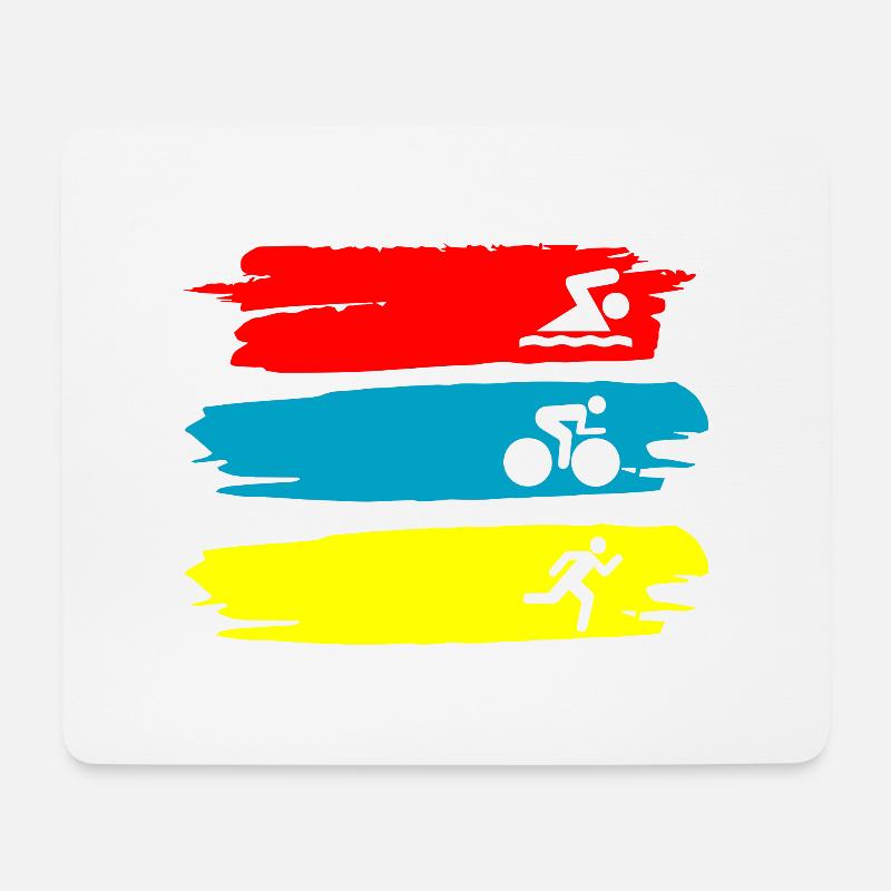 Triathlon - Mouse Pad (horizontal) - white