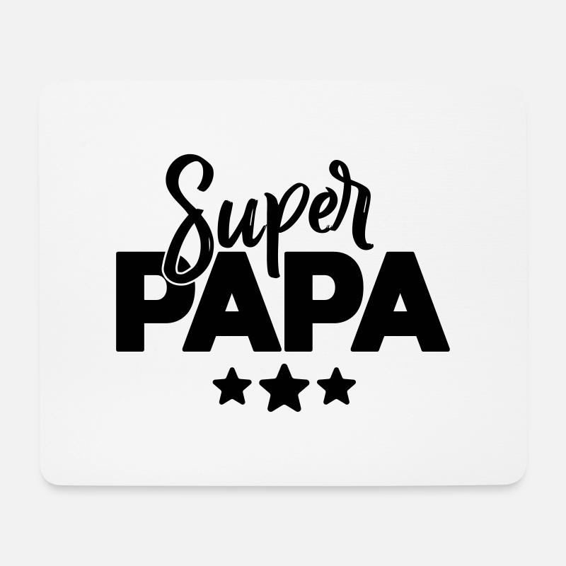 super papa geburtstag vatertag - Mousepad (Querformat) - Weiß