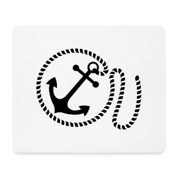 schiff_anker__f1 - Mousepad (Querformat) - Weiß - Vorne