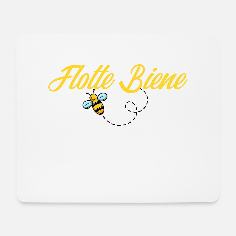 Flotte Biene Bienen Wildbienen Geschenk Honigbiene - Mousepad (Querformat) - Weiß