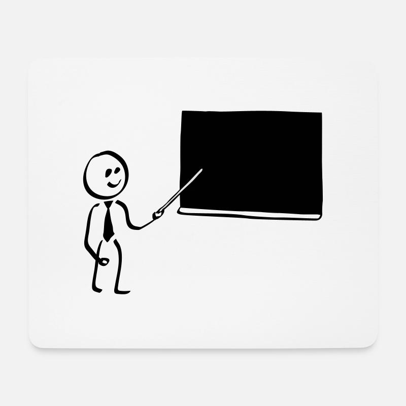 strichmann tafel - Mousepad (Querformat) - Weiß