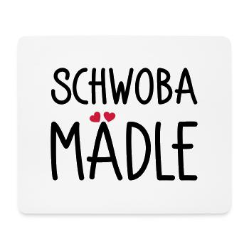 Schwoba Mädle - Mousepad (Querformat) - Weiß - Vorne