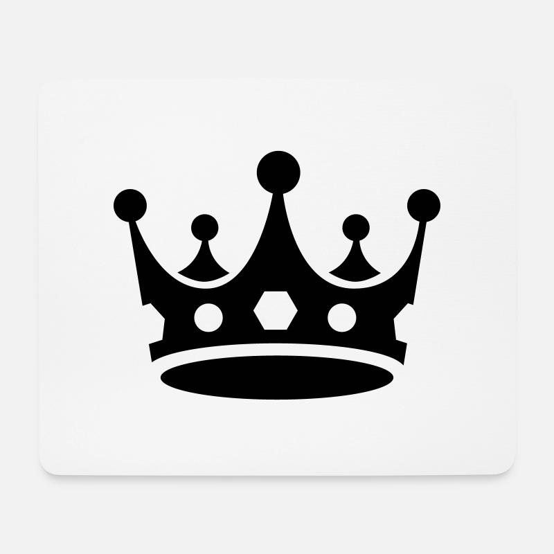 Krone - Mousepad (Querformat) - Weiß
