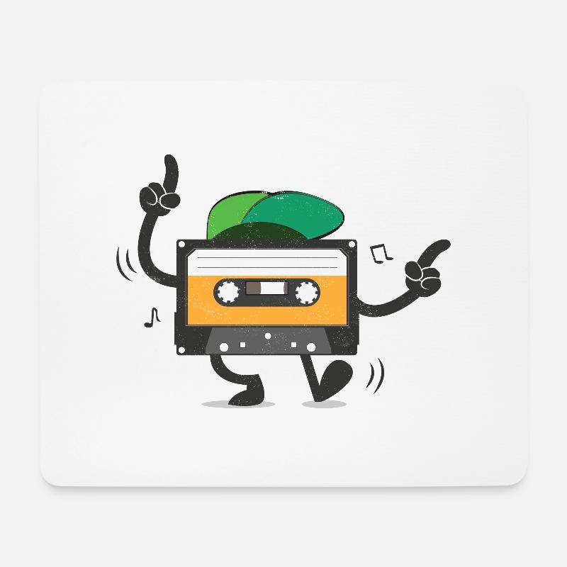 Dancing Cassette Tape Retro Vintage Old School - Mouse Pad (horizontal) - white