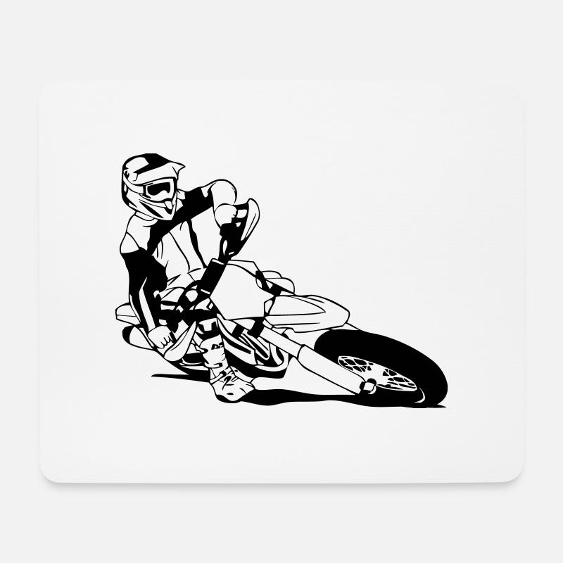 Supermoto Racing - Mousepad (Querformat) - Weiß