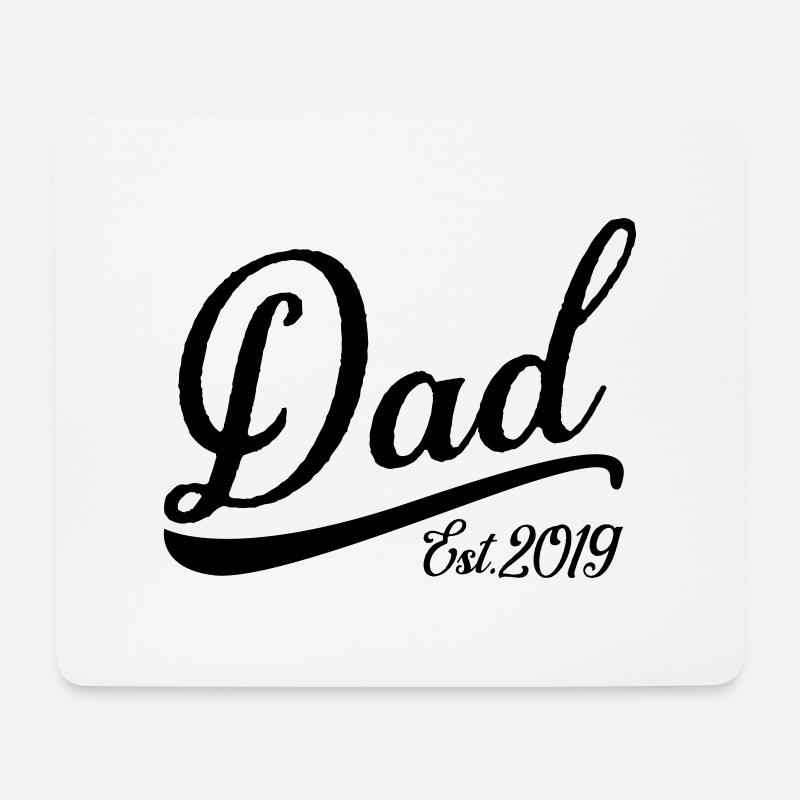 Dad Est 2019 - Mousepad (Querformat) - Weiß