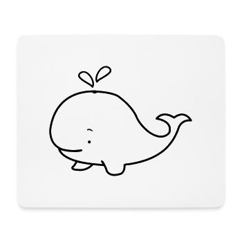 suesser_wal_01 - Mousepad (Querformat) - Weiß - Vorne