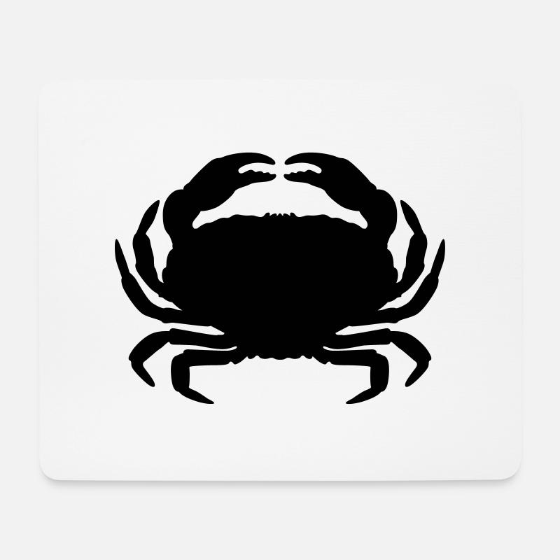 Crabe - Tapis de souris (format paysage) - blanc