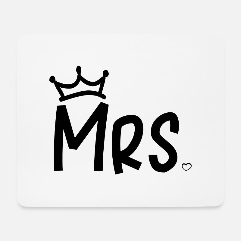 mrs_heart_crown - Mousepad (Querformat) - Weiß