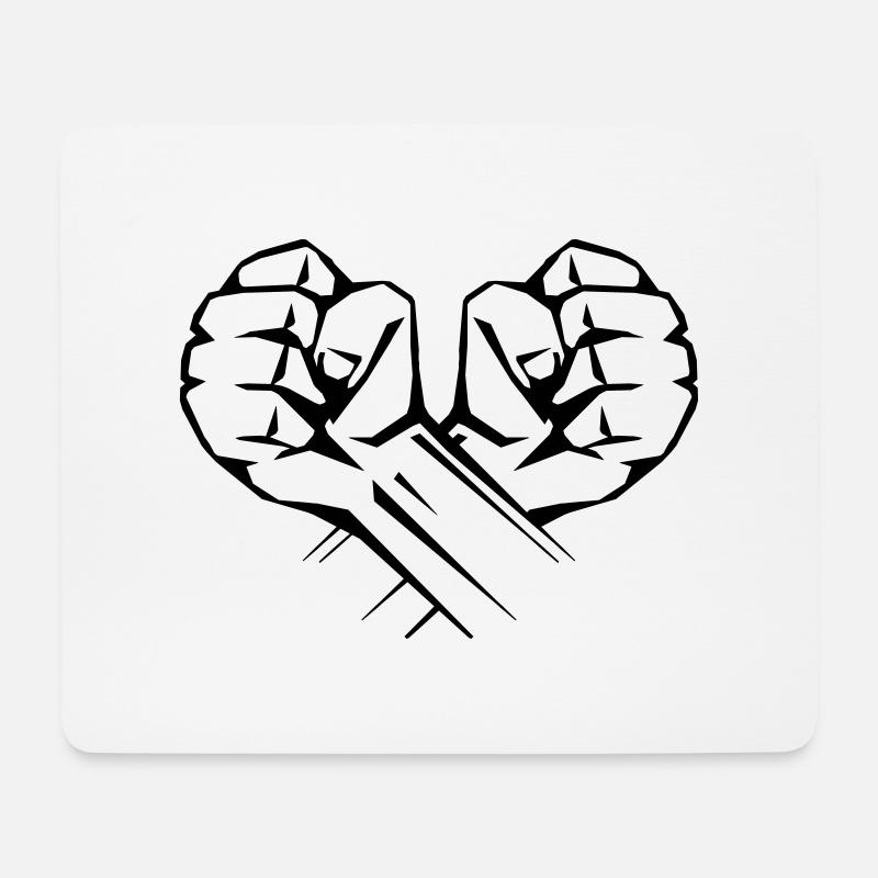 hände design - Mousepad (Querformat) - Weiß