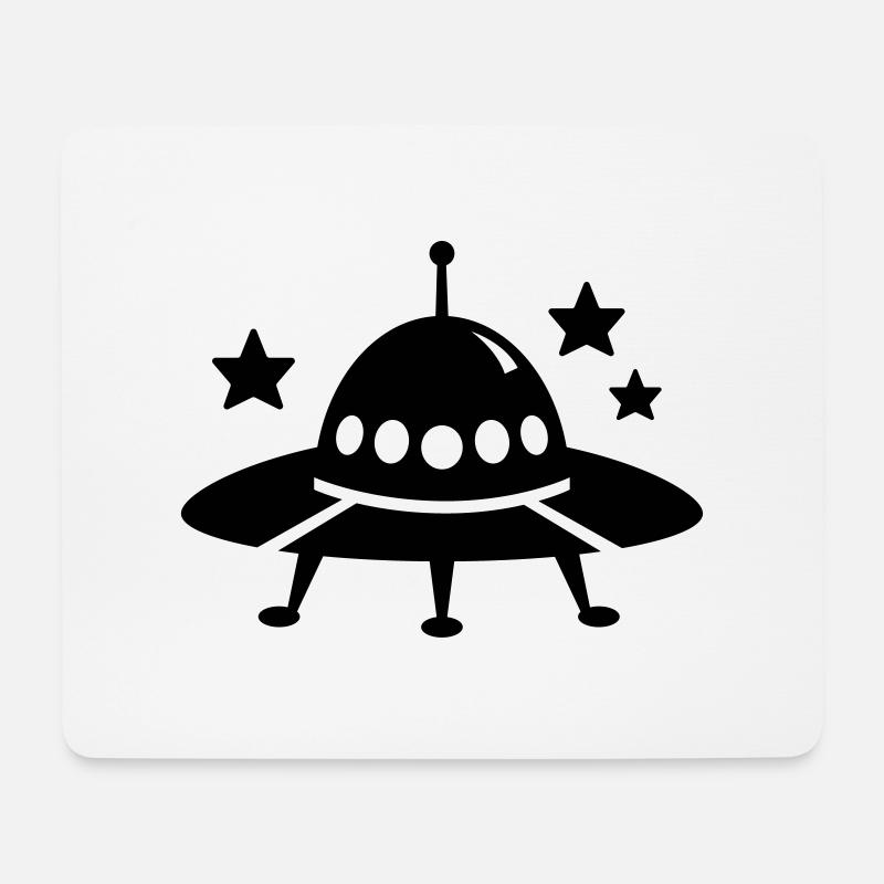 ufo - Mousepad (Querformat) - Weiß