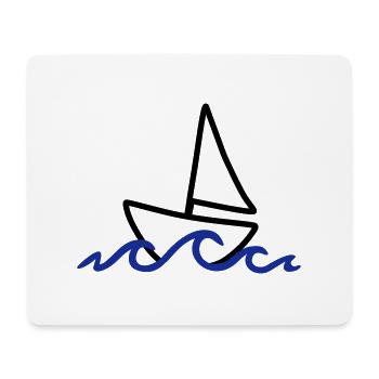 Sailing, Sailboat and waves - Mouse Pad (horizontal) - white - Front