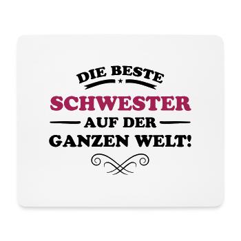 schwester beste auf der welt - Mousepad (Querformat) - Weiß - Vorne