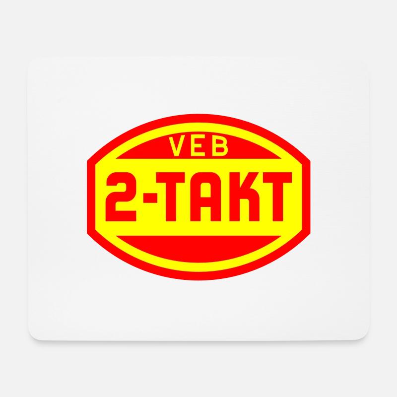 VEB 2-Takt Logo (2c) - Mousepad (Querformat) - Weiß