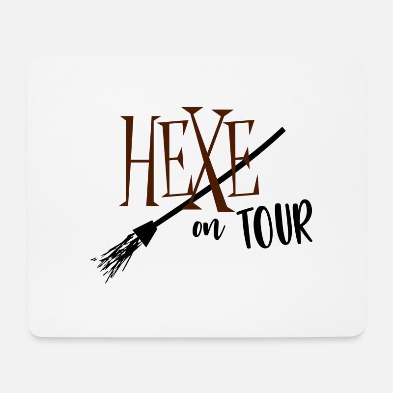 Hexe on Tour - Mousepad (Querformat) - Weiß
