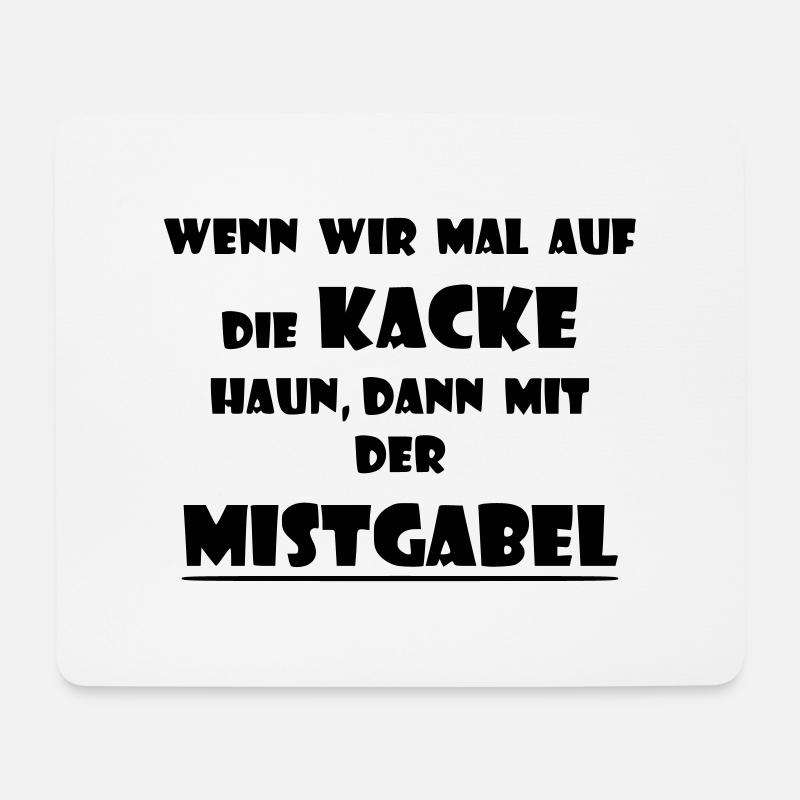 Pferde Spruch Stall reiten - Mousepad (Querformat) - Weiß