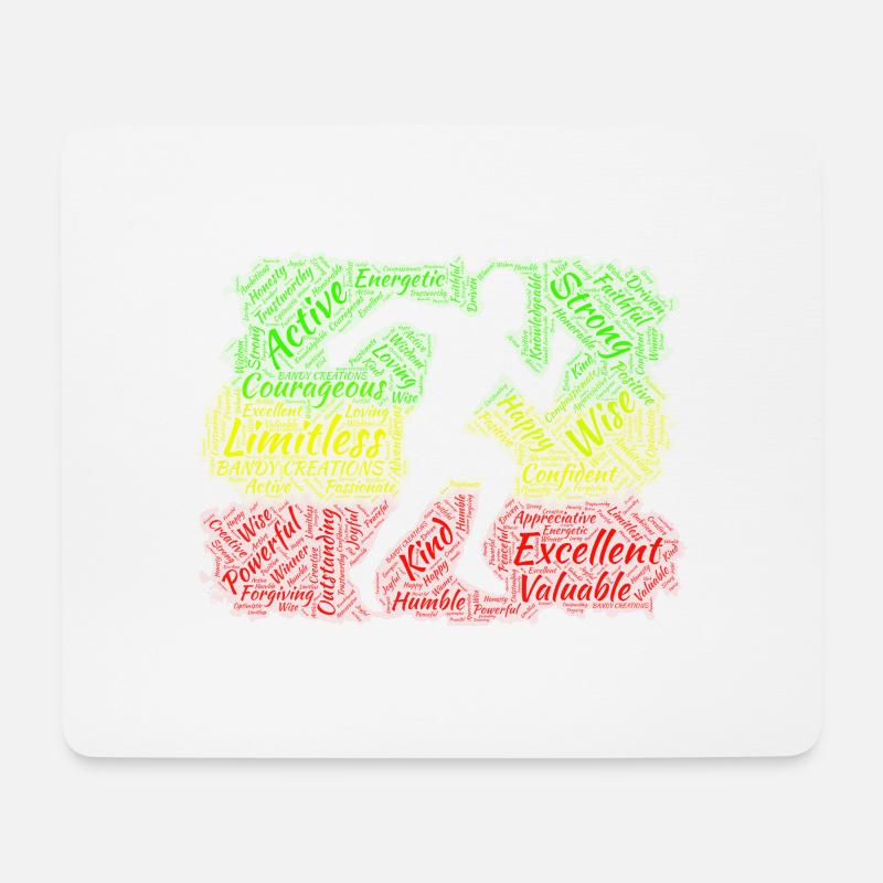 Schwarzer Mann - Mousepad (Querformat) - Weiß