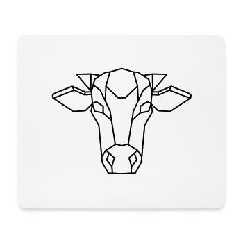Cow geometric - Mouse Pad (horizontal) - white - Front