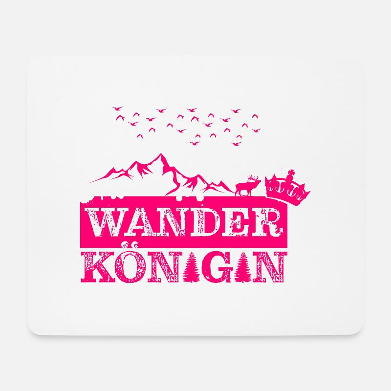 Wanderkönigin Pink - Mousepad (Querformat) - Weiß